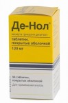 Де-Нол, таблетки покрытые пленочной оболочкой 120 мг 56 шт